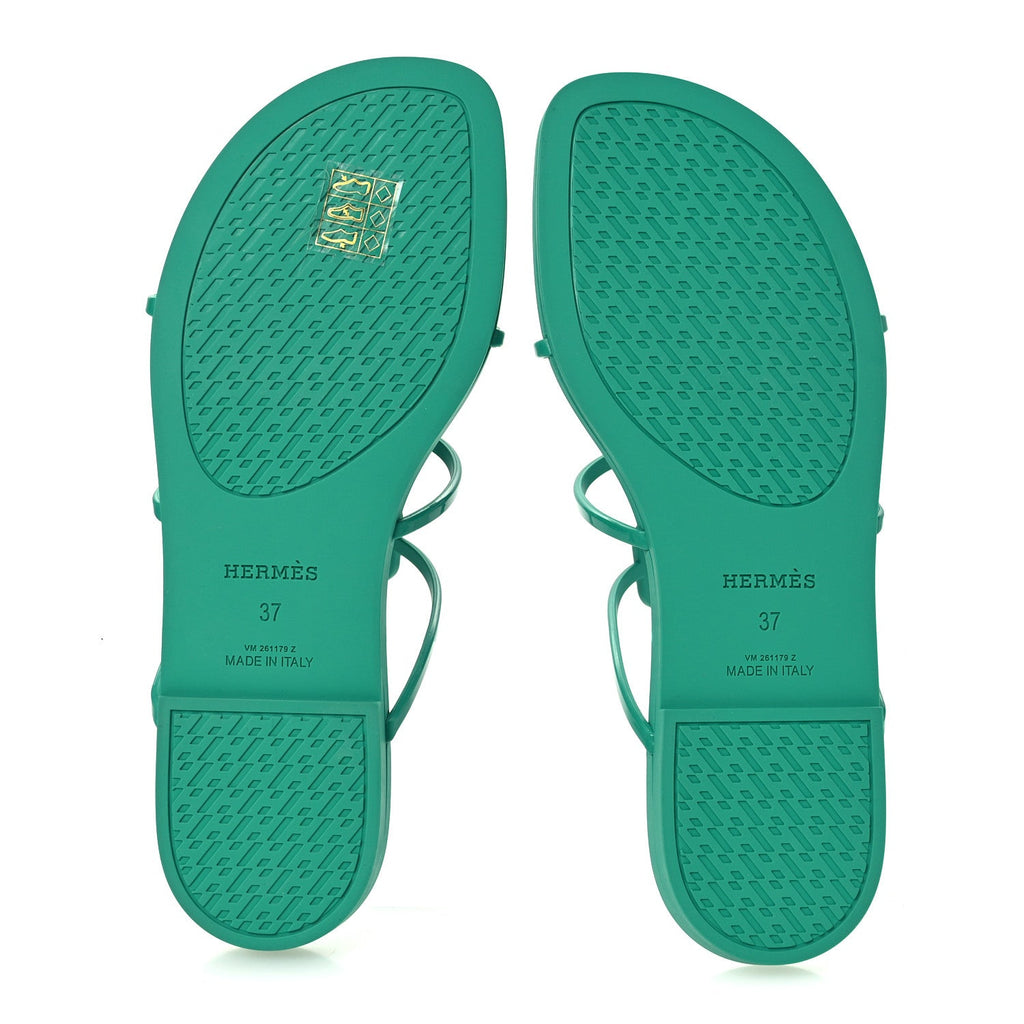 Rubber Womens Mykonos Sandals 37 Vert Tourmaline