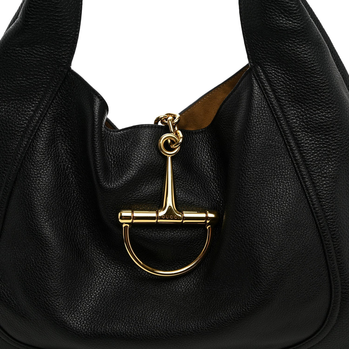 Grained Calfskin Softbit Maxi Shoulder Bag Black