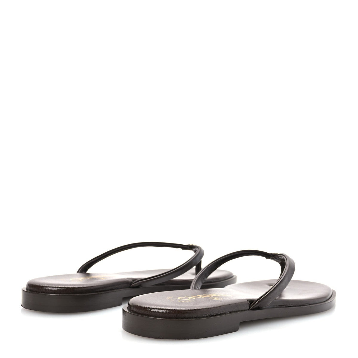 Goatskin CC Times Square Thong Sandals 39 Brown
