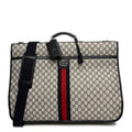 GG Supreme Monogram Web Savoy Garment Bag Beige Blue