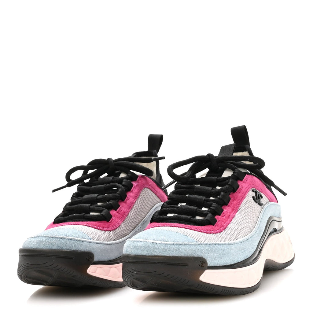 Fabric Suede CC Sneakers 36 Light Grey Light Blue Fuchsia