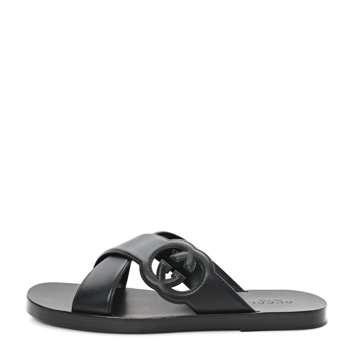 Cosmos Softy Calfskin Interlocking G Sandals 12 Black