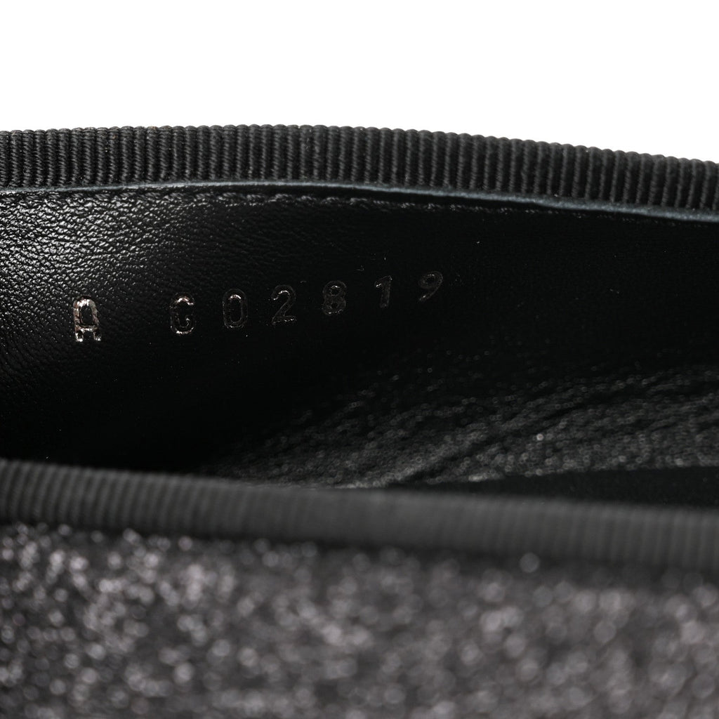 Glitter Grosgrain Cap Toe CC Ballerina Flats 40 Black