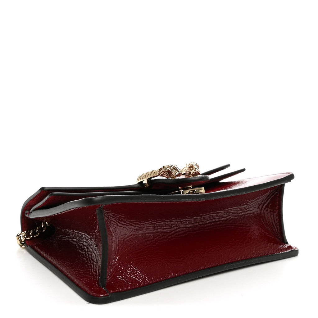 Crinkled Patent Mini Dionysus Shoulder Bag Rosso Ancora Red