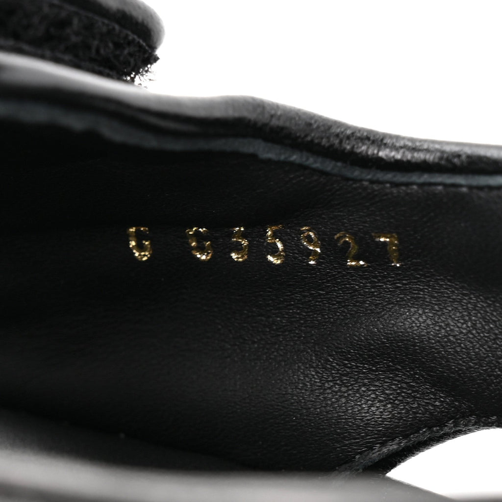 Grained Calfskin Velcro Dad Sandals 38 Black