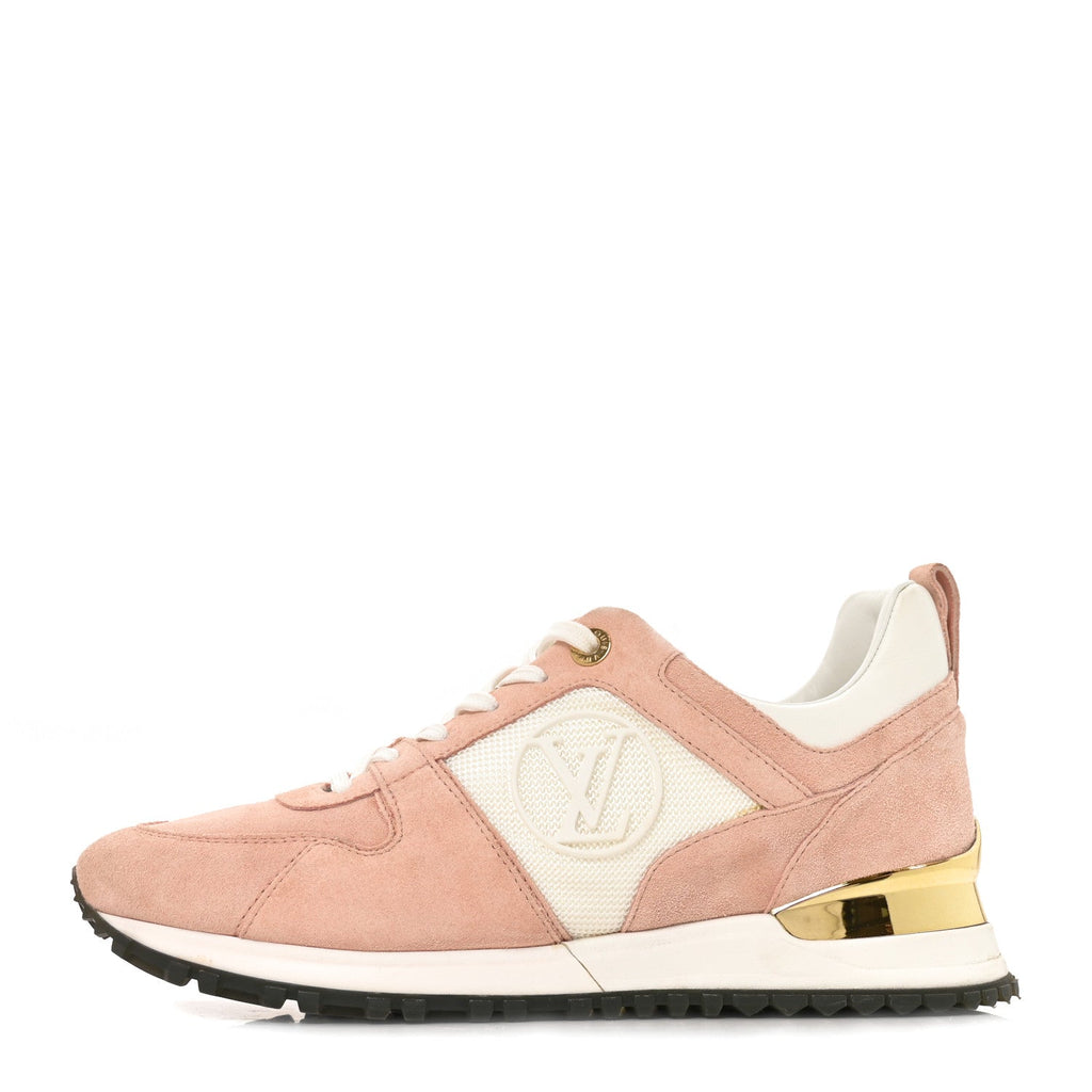 Suede Calfskin Run Away Sneakers 38 Pink
