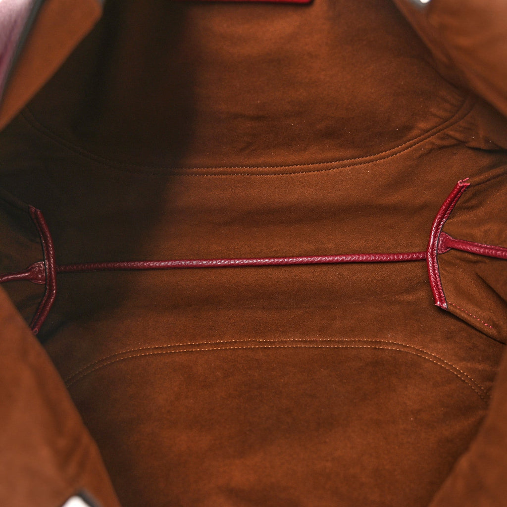 Grained Calfskin Softbit Maxi Shoulder Bag Rosso Ancora