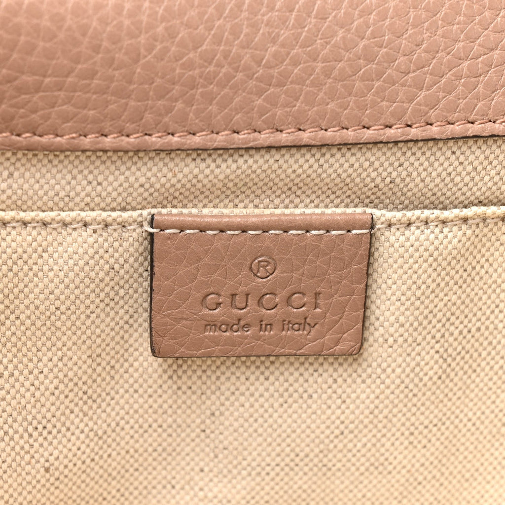 Calfskin Mini Pearly GG Marmont Top Handle Bag Porcelain Rose