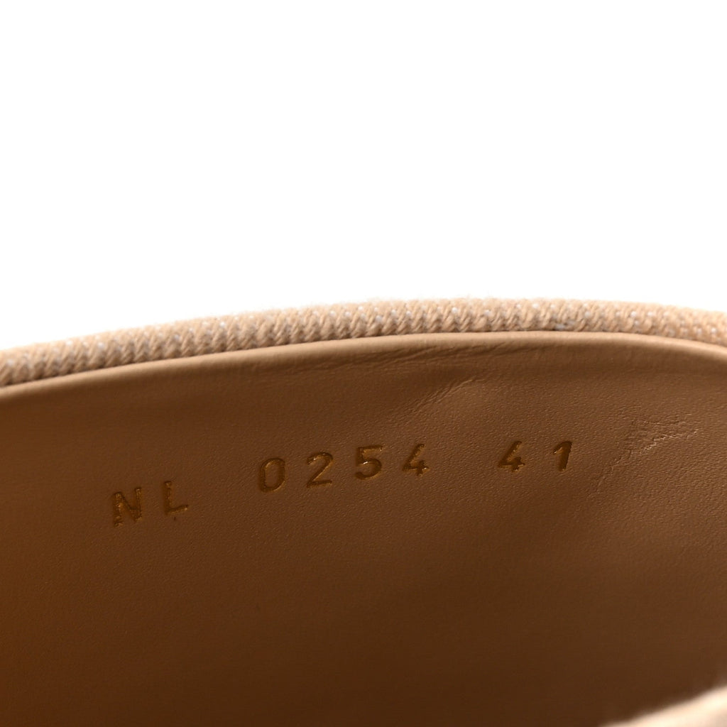 Monogram Denim Aspen Platform Clog Mules 41 Beige