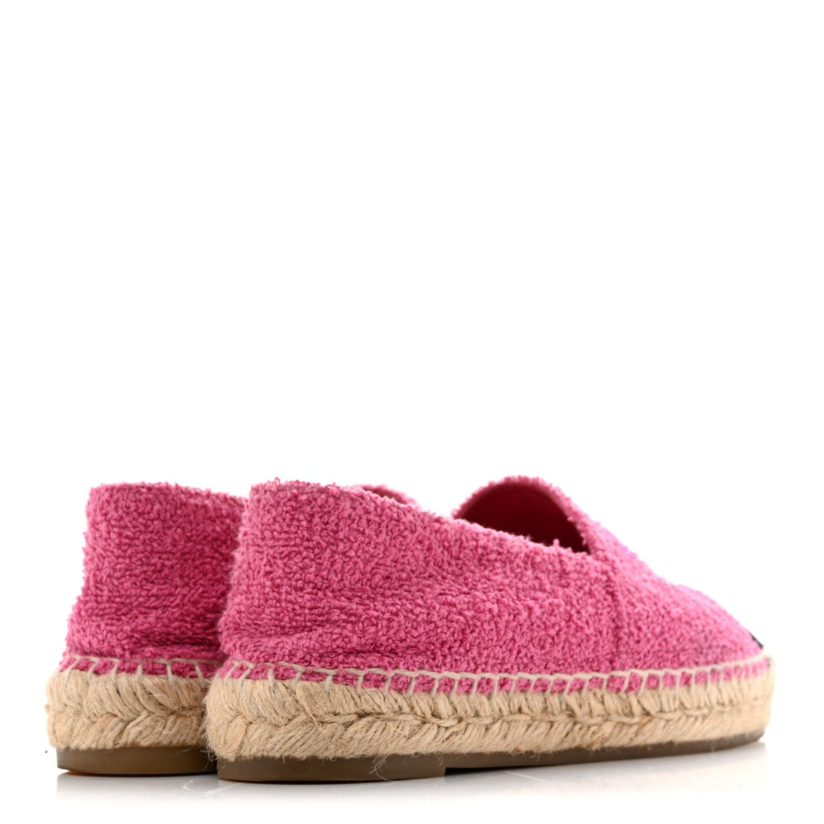 Fabric Grosgrain CC Espadrilles 38 Dark Pink Black