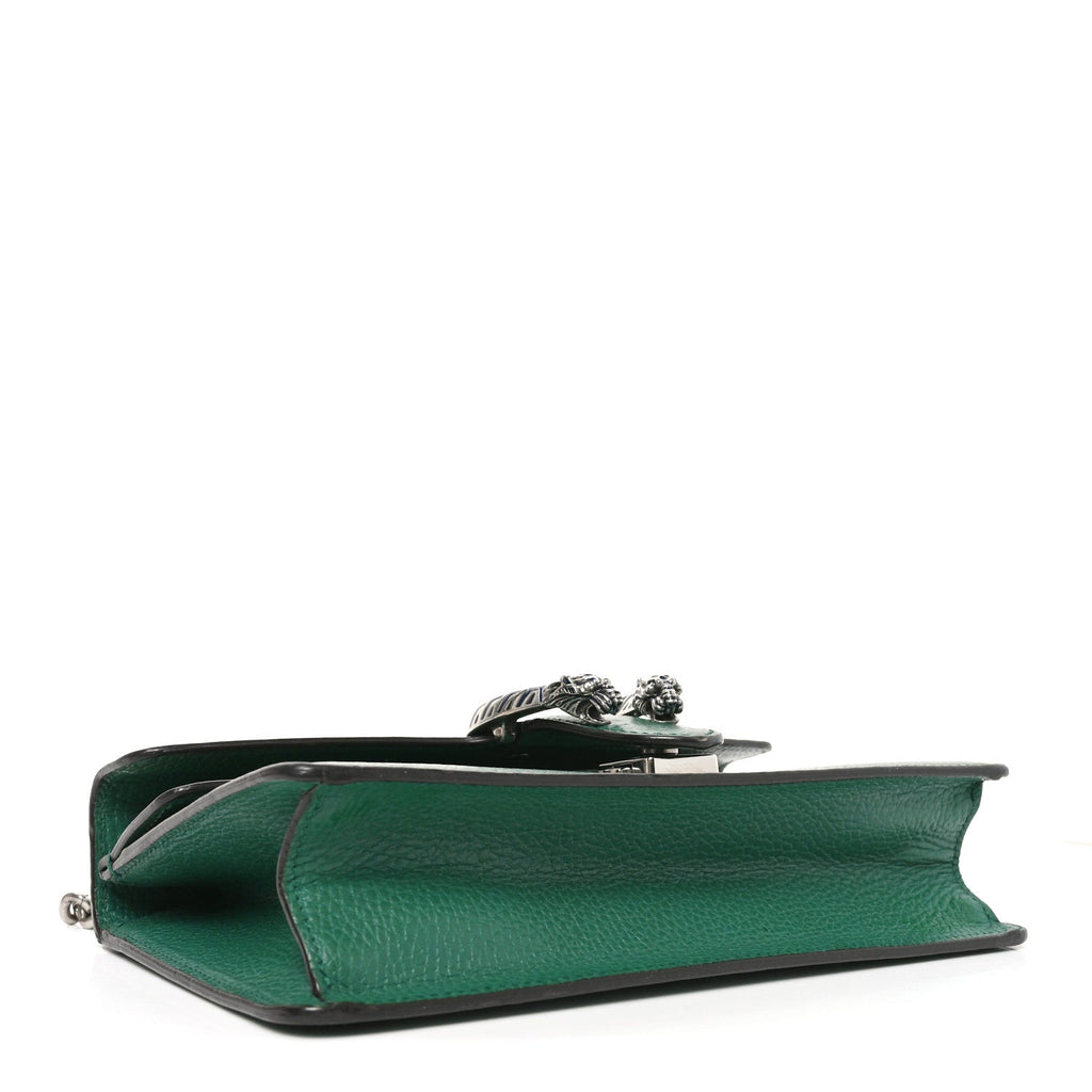 Dollar Calfskin Enamel Small Dionysus Shoulder Bag Emerald Electric Blue