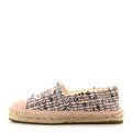 Tweed Lambskin CC Espadrilles 38 Pink