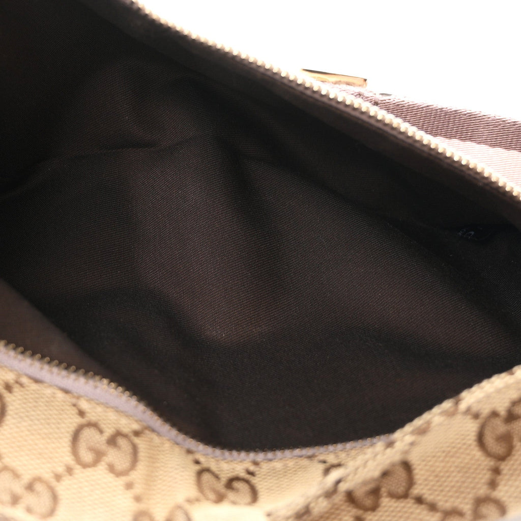 GG Monogram Web Double Pocket Belt Bag Purple