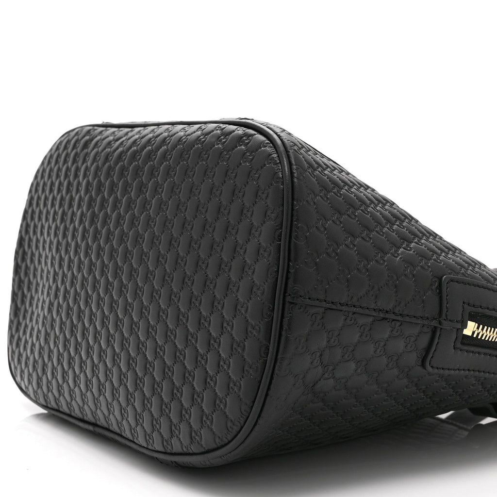 Microguccissima Medium Dome Bag Black