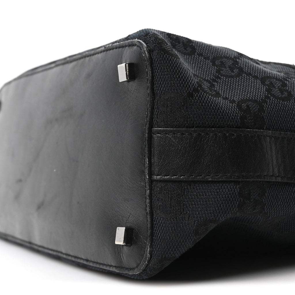 GG Canvas Monogram Shoulder Bag Black