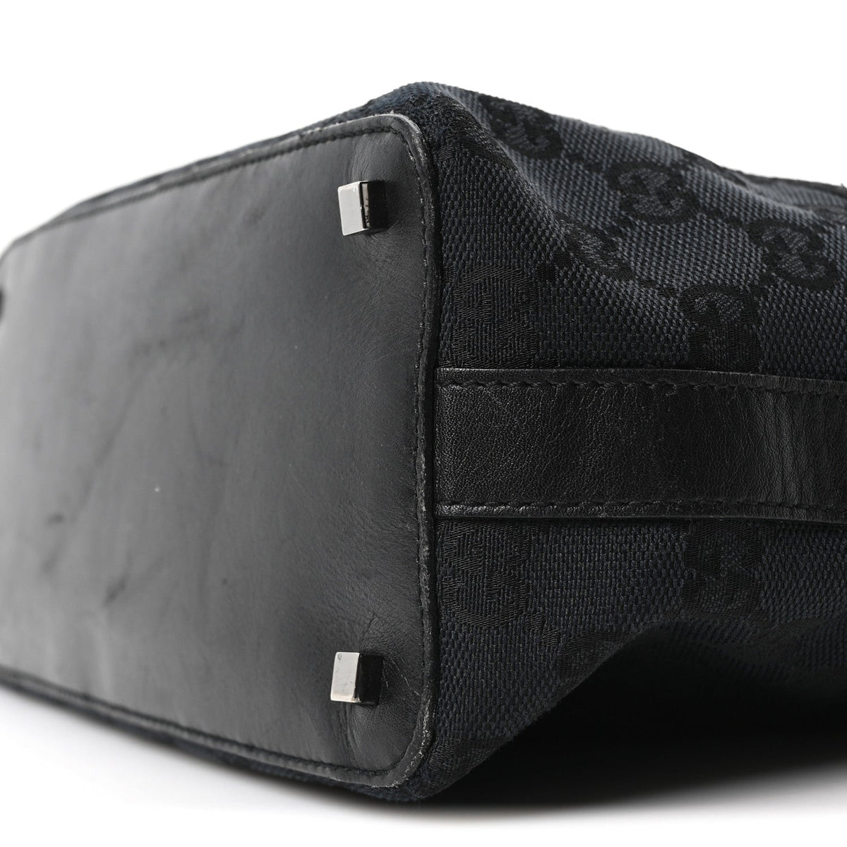 GG Canvas Monogram Shoulder Bag Black