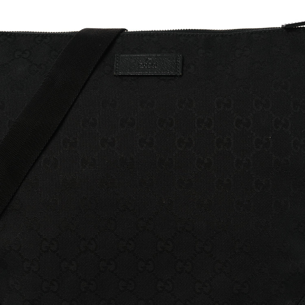 Monogram Flat Messenger Bag Black
