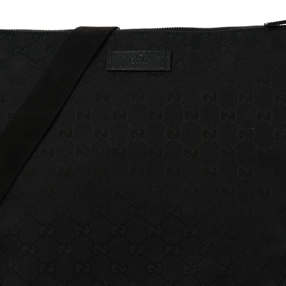 Monogram Flat Messenger Bag Black