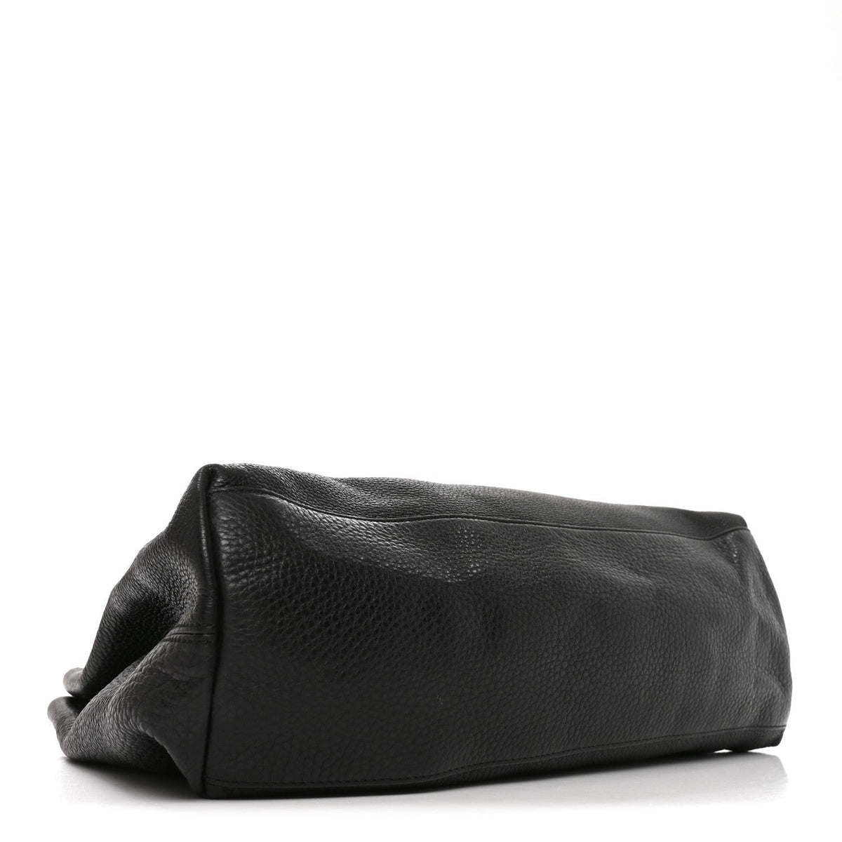 Pebbled Calfskin Medium Soho Chain Shoulder Bag Black