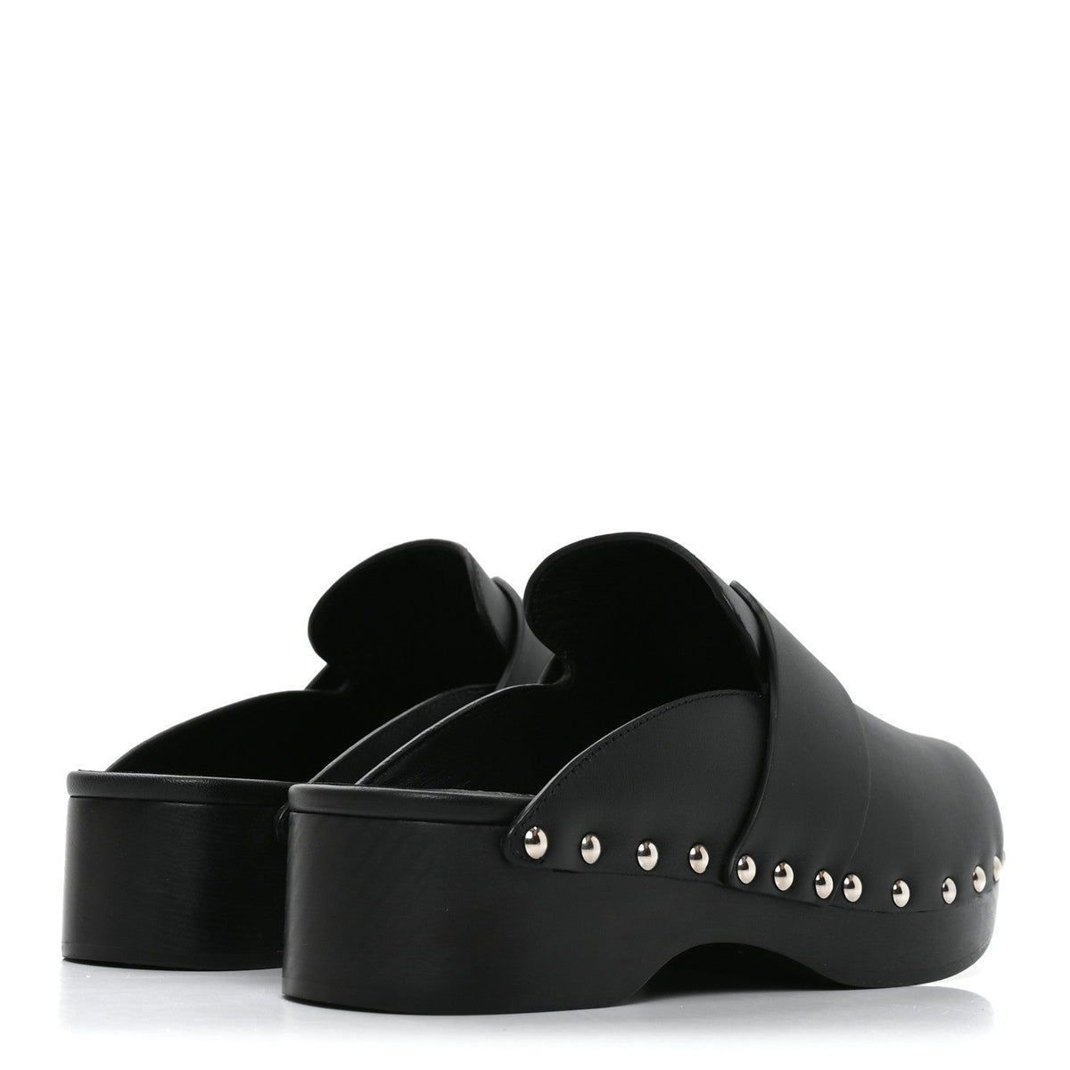Calfskin Calya Mules 37 Black