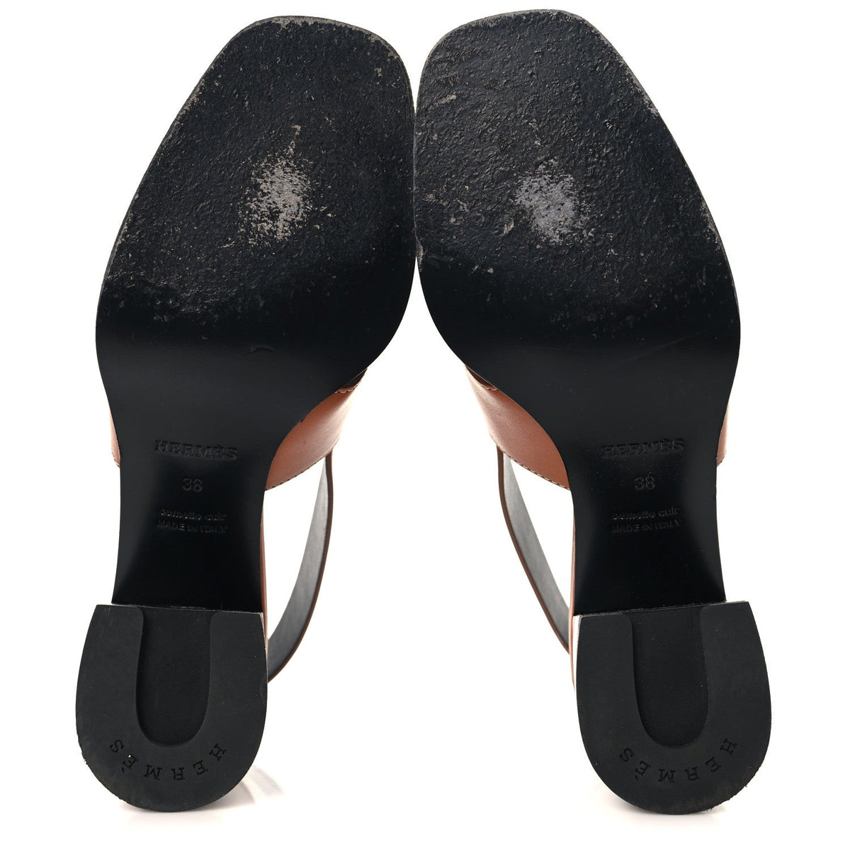 Calfskin Elbe 60 Sandals 38 Marron Glaise