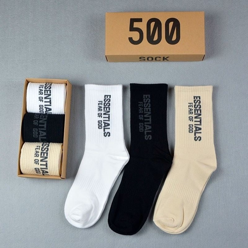 Men socks cotton knee socks