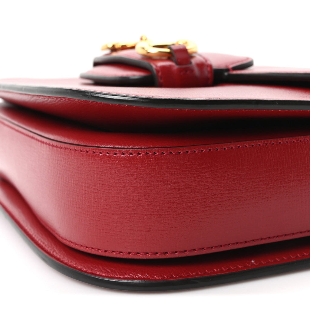 Arabella Calfskin Horsebit 1955 Shoulder Bag Rosso Ancora