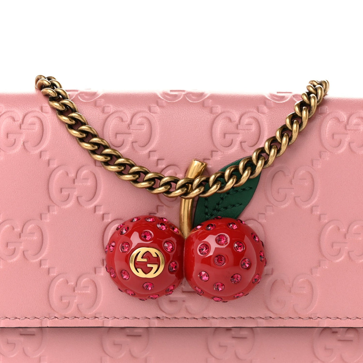 Guccissima Mini Cherry Chain Bag Rose