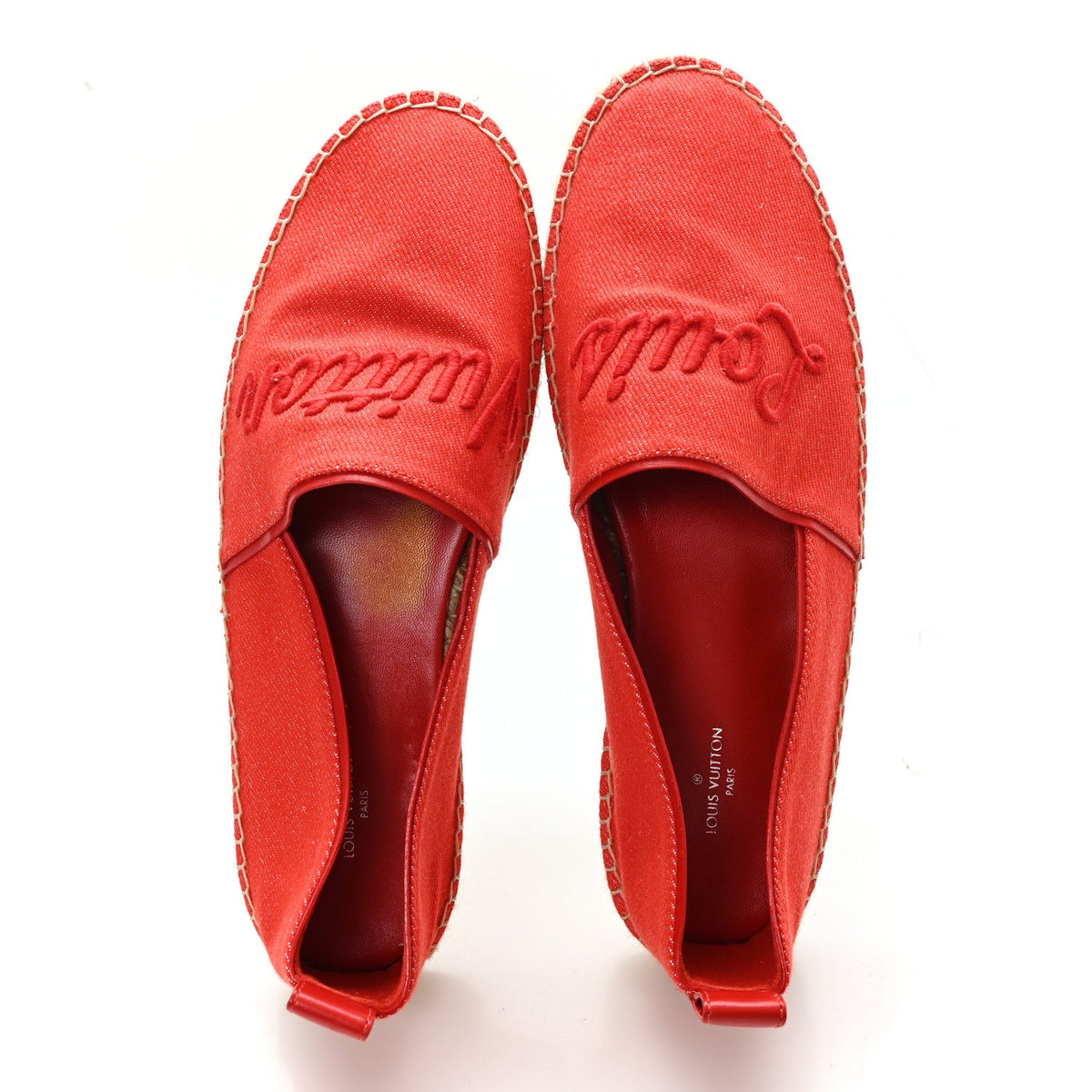 Canvas Waterfall Espadrille 38 Rouge