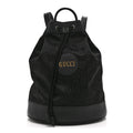 Econyl Nylon Monogram Off The Grid Drawstring Bucket Backpack Black