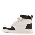 Grained Calfskin Monogram Boombox Sneaker Boots 39 White