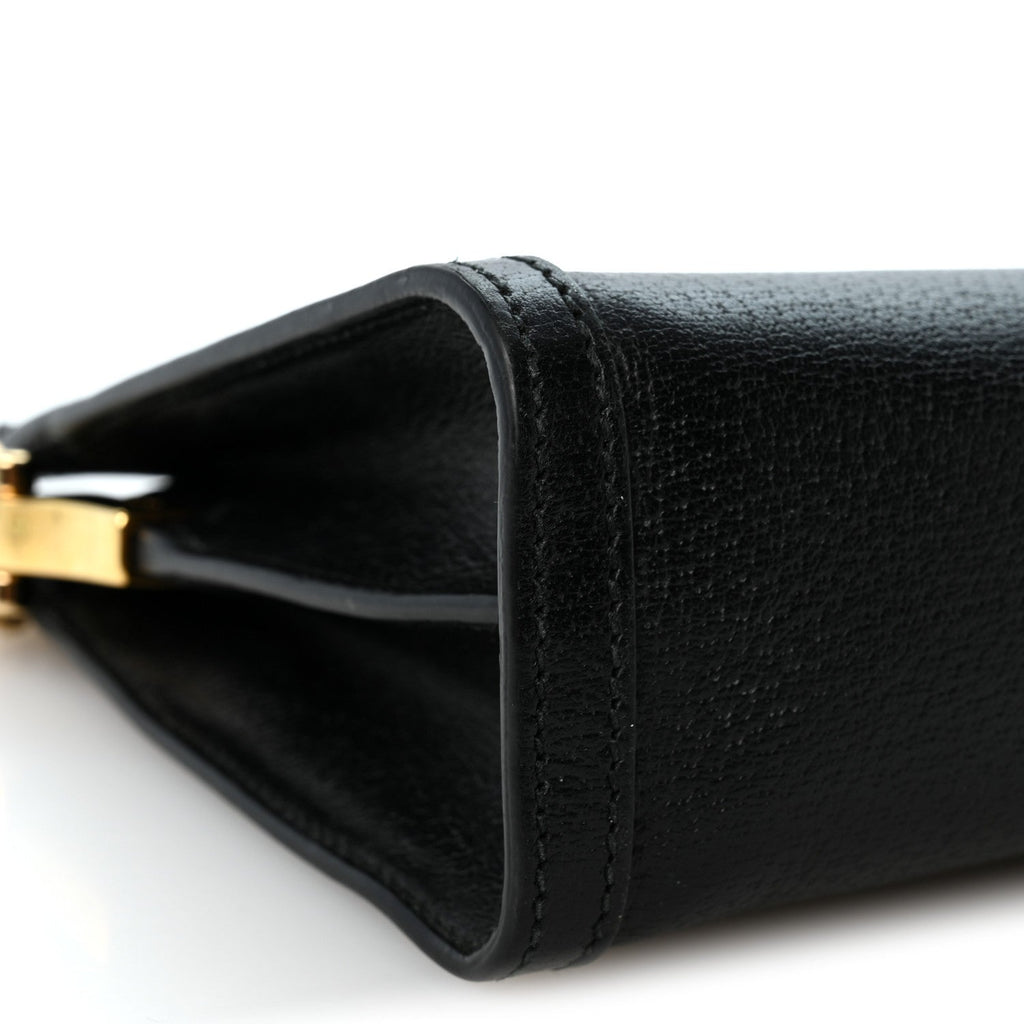Calfskin GG Web Small Ophidia Chain Shoulder Bag Black
