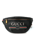Grained Calfskin Small Logo Belt Bag Black