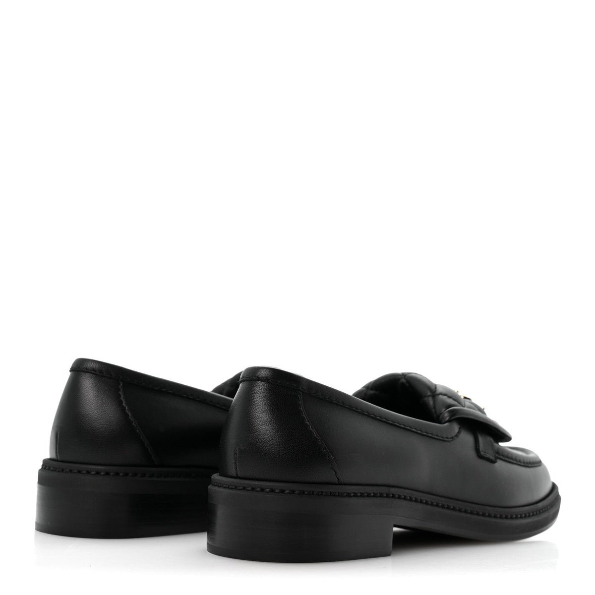 Lambskin Quilted CC Turnlock Loafers 37.5 Black