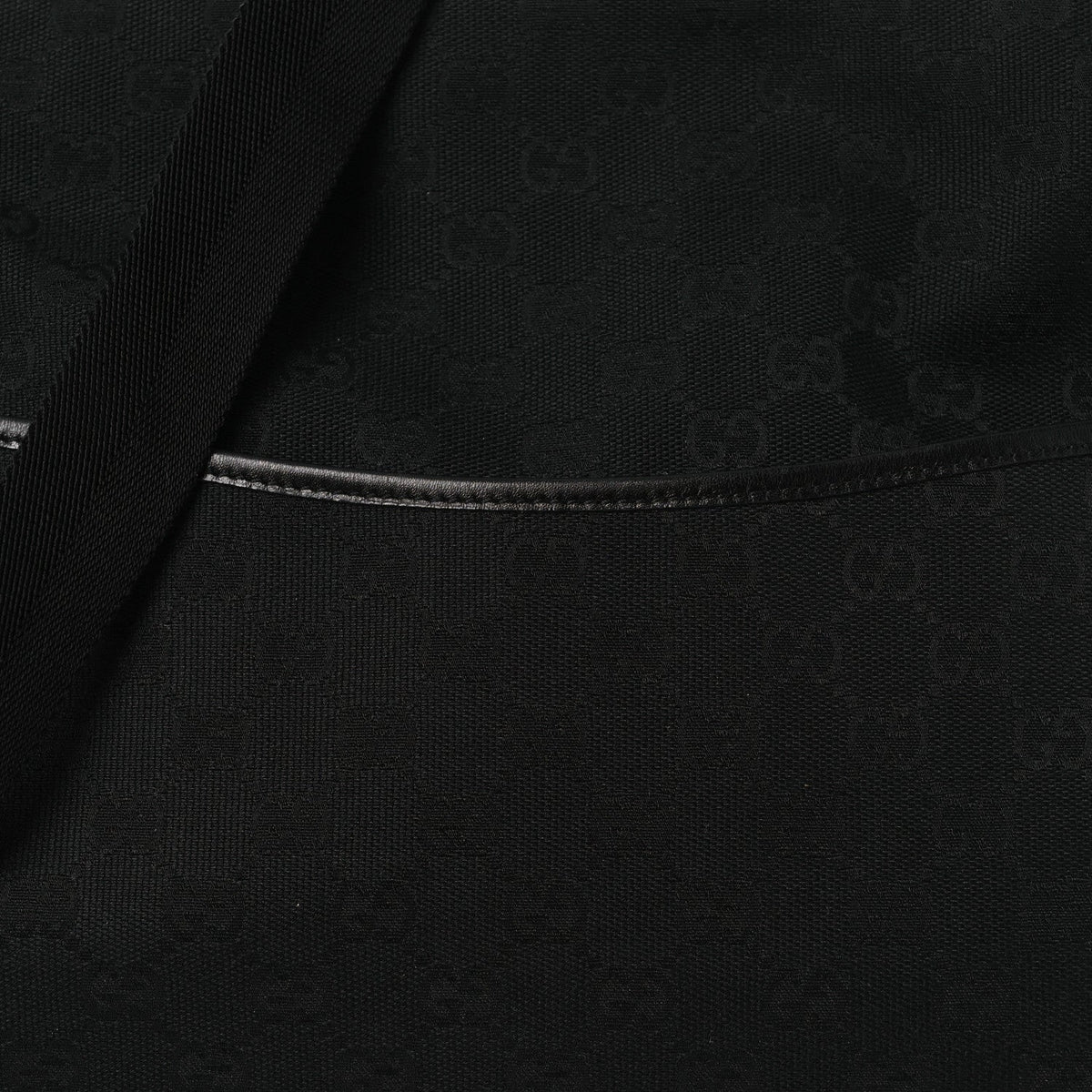 Monogram Calfskin Perforated Medium Flat Messenger Bag Black