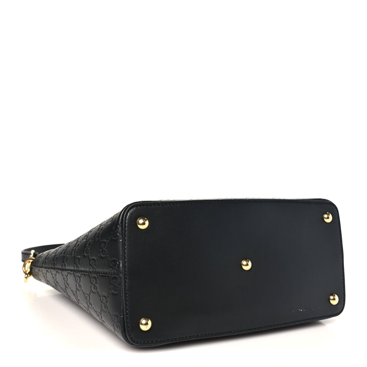Guccissima Small Zippered Bucket Tote Black