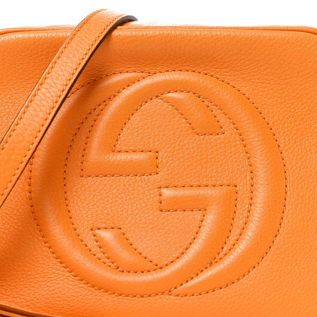 Pebbled Calfskin Small Soho Disco Bag Curcuma