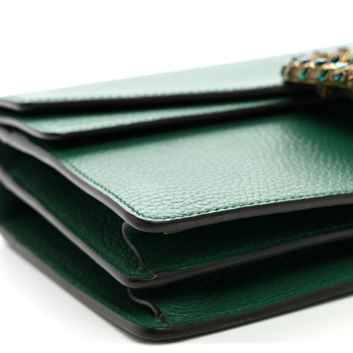 Pebbled Calfskin Small Dionysus Shoulder Bag Emerald