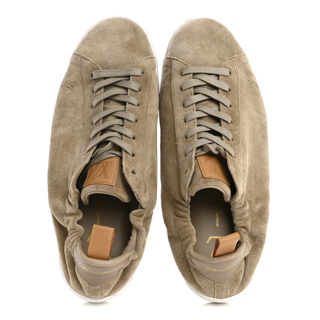Suede Calfskin LV Soft Sneakers 9 Beige