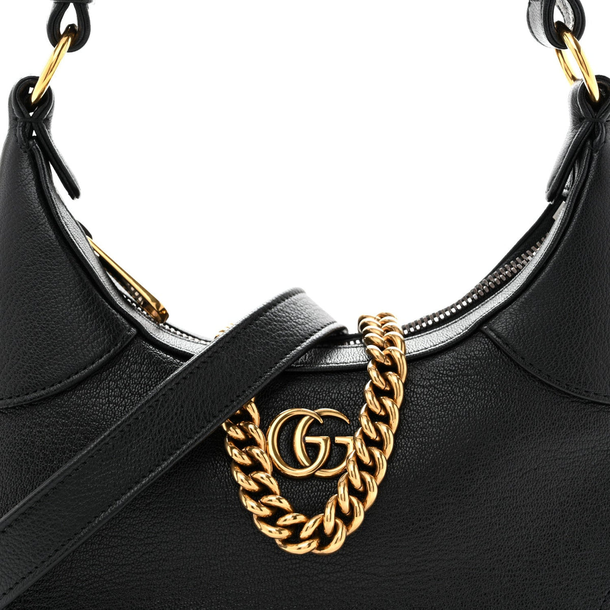Goatskin Small Aphrodite Shoulder Bag Black