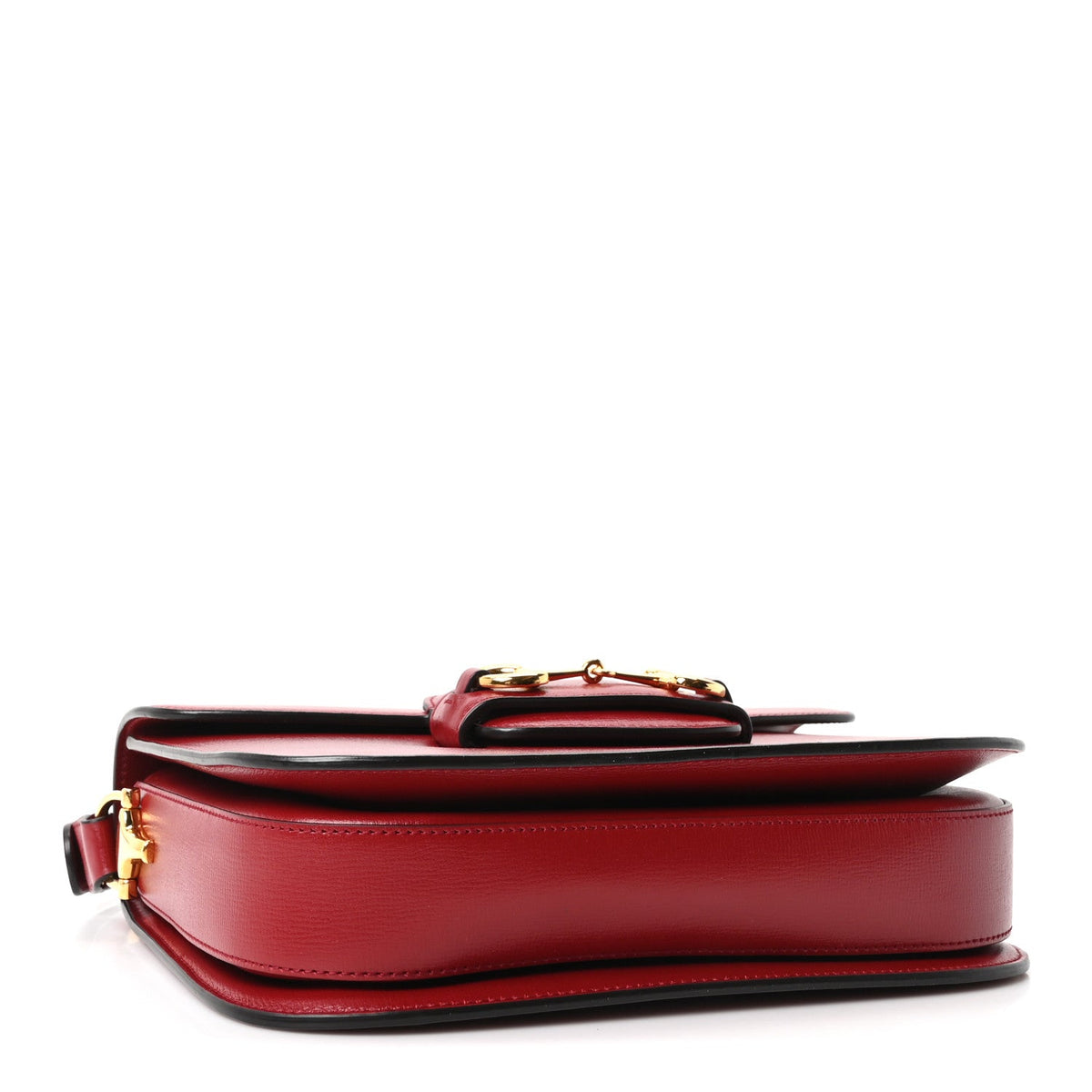 Arabella Calfskin Horsebit 1955 Shoulder Bag Rosso Ancora