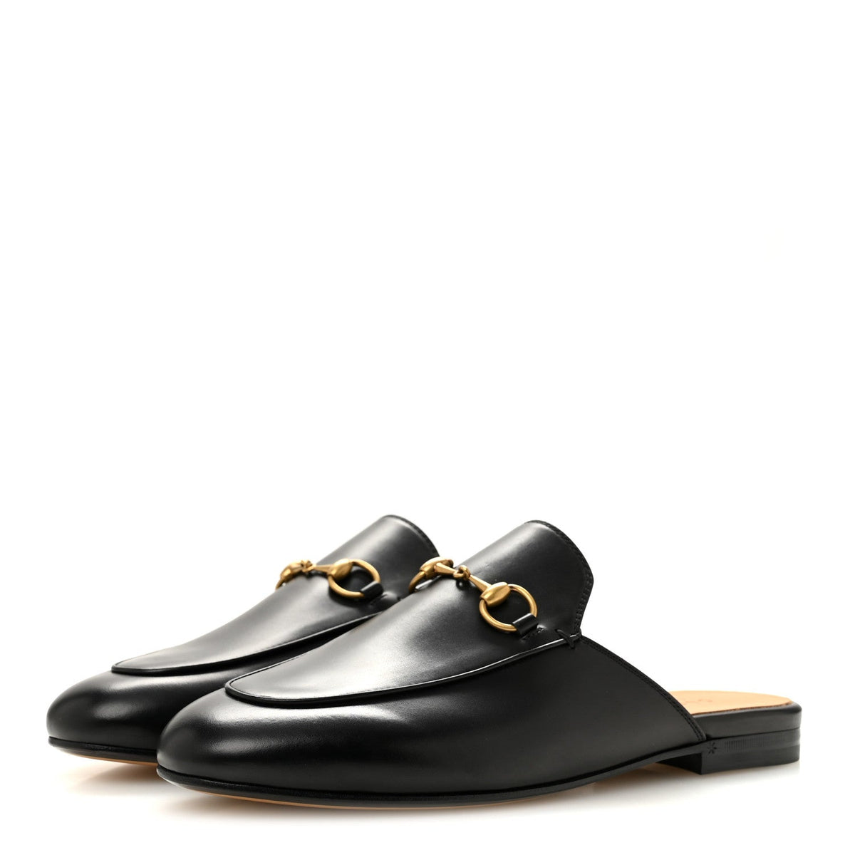 Calfskin Womens Princetown Slippers 37.5 Black