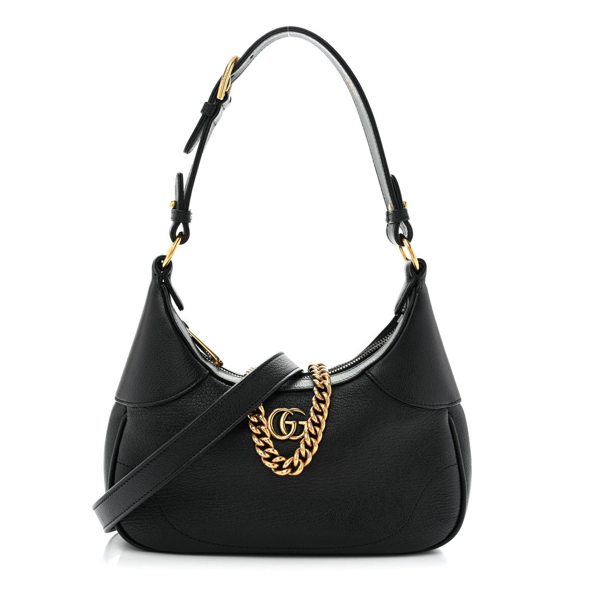 Goatskin Small Aphrodite Shoulder Bag Black
