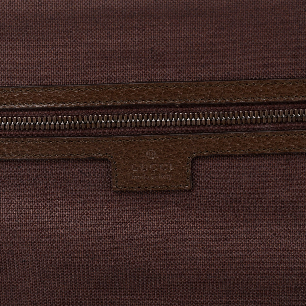 GG Supreme Monogram Textured Dollar Calfskin Web Ophidia Savoy Garment Bag Beige Ebony New Acero