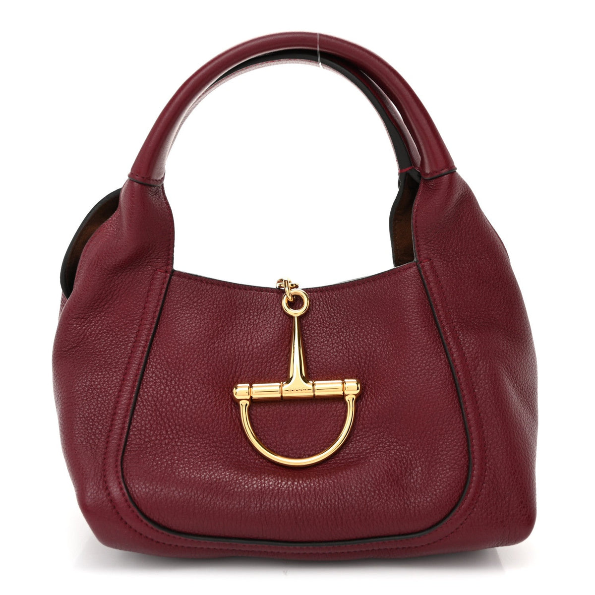 Grained Calfskin Softbit Medium Shoulder Bag Rosso Ancora
