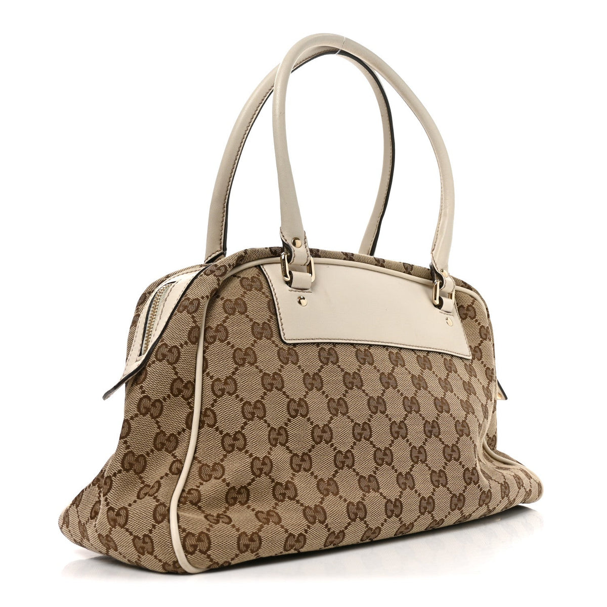 Monogram Trophy Tote Beige Ebony Mystic White