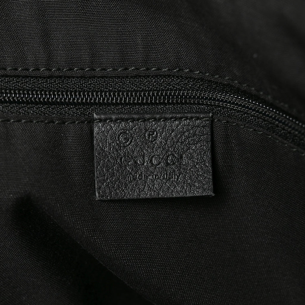 Monogram Denim Medium Abbey Shoulder Bag Black