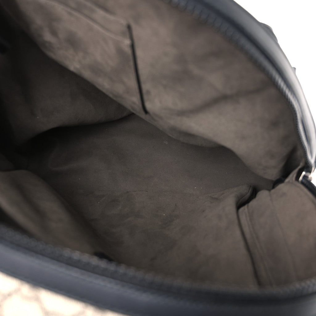 GG Supreme Monogram Medium Backpack Black
