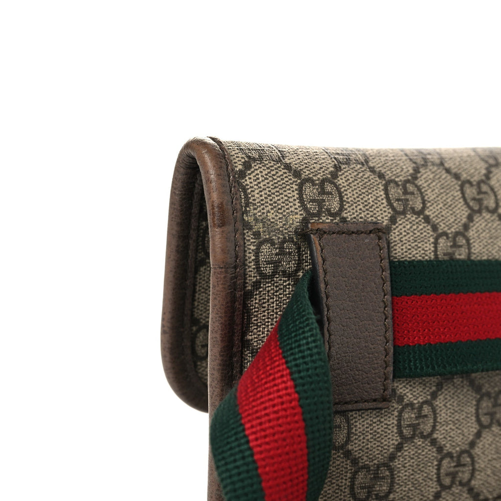 GG Supreme Monogram Neo Vintage Web Belt Bag Brown