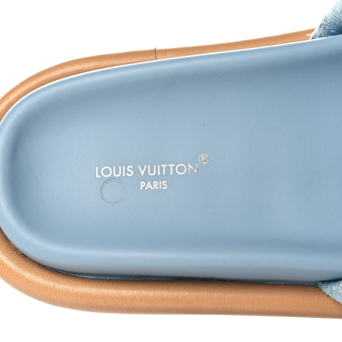 Monogram Denim LV Bliss Womens Comfort Mules 36 Turquoise
